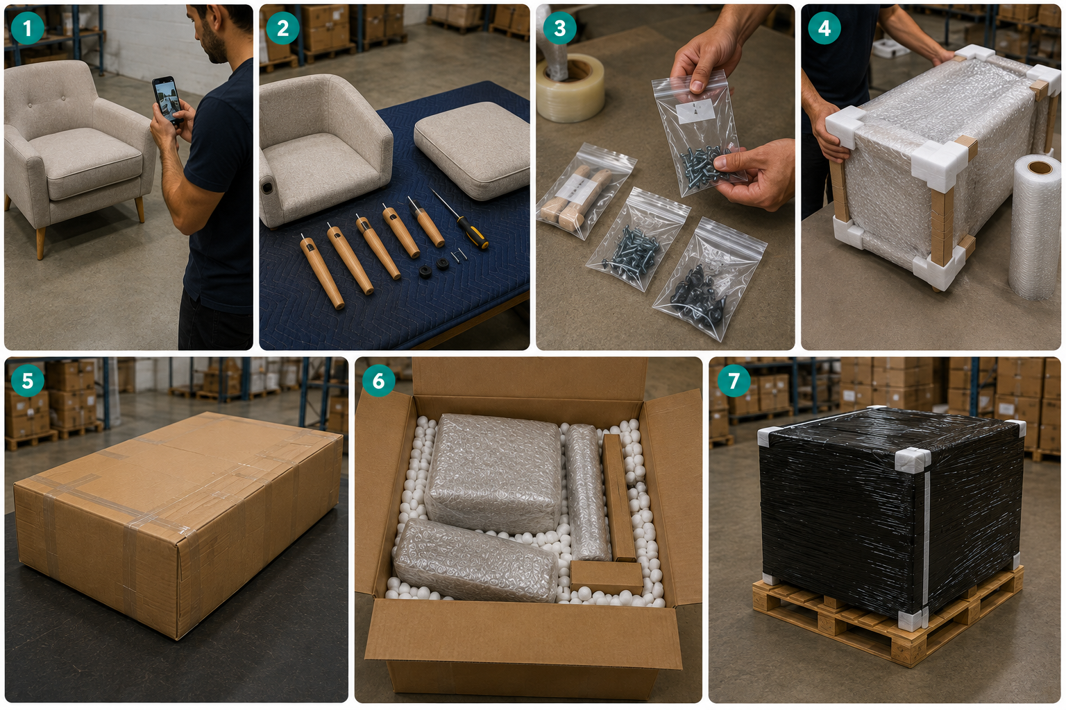 Cómo embalar muebles para envíos