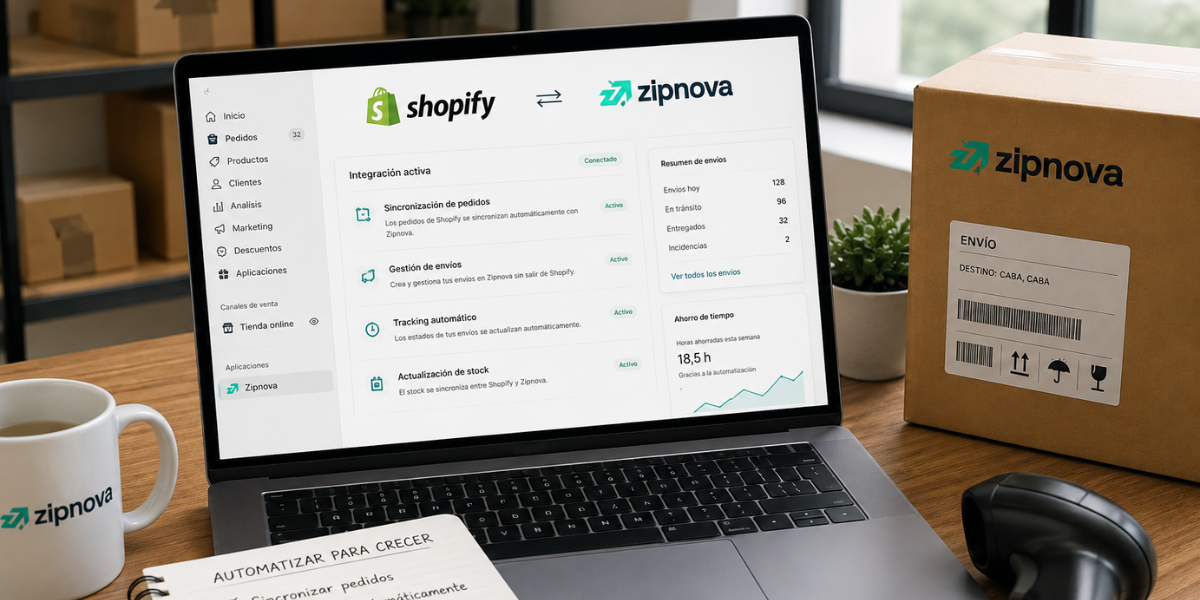 Integración Zipnova y Shopify